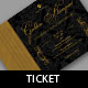 Golden Banquet Ticket Plus Magazine Cover Template