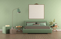 Green elegant bedroom with double bed - PhotoDune Item for Sale