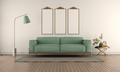 Elegant living room with green sofa - PhotoDune Item for Sale
