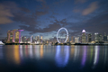 Illuminated urban skyline of Singapore at night - PhotoDune Item for Sale