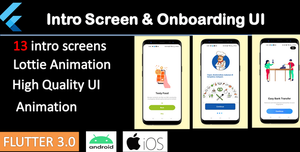 Flutter OnBording Screen & Intro Screen UI Templates