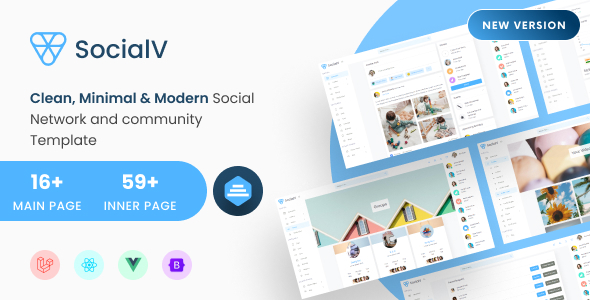 React Social Media Website Templates from ThemeForest