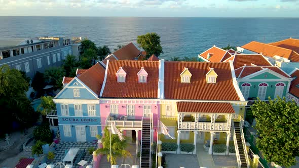 Curacao Netherlands Antilles View of Colorful Buildings of Downtown Willemstad Curacao Caribbean