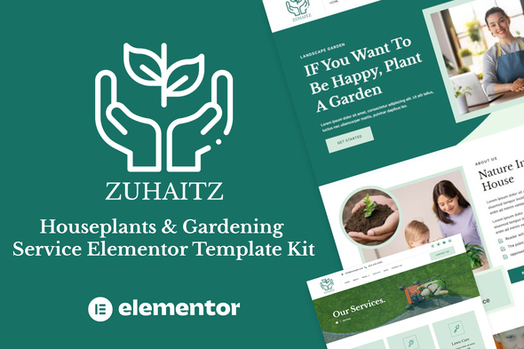 Zuhaitz - Houseplants & Gardening Service Elementor Template Kit