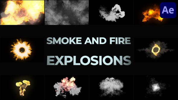 Smoke And Fire Explosions And Transitions for After Effects alt