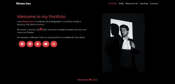 React, Bootstrap photographer’s portfolio template