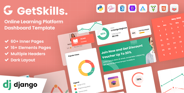 GetSkills  : GetSkills Online Learning Admin Django Template