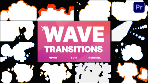 Wave Transitions | Premiere Pro MOGRT