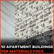 Apartment Buildings PBR Materials (4K) - 3DOcean Item for Sale