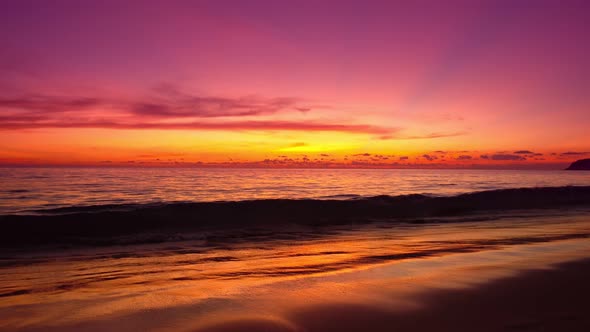 Beautiful sky sunset or sunrise over sea surface beautiful wave Amazing light twilight sky sunset