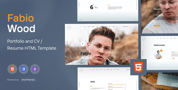 Fabio Wood - Personal CV/Resume HTML Template