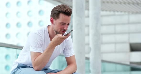 Young man use of mobile phone