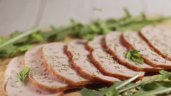 Traditional Ham on a Wooden Cutting Board