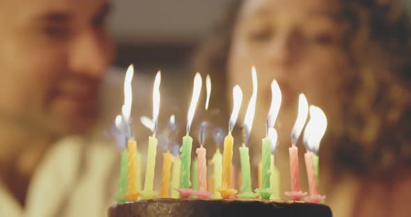 Woman Celebrating Her Birthday