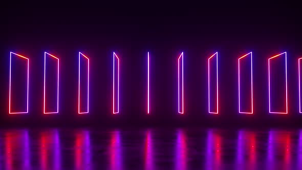 Neon Rectanges Loops