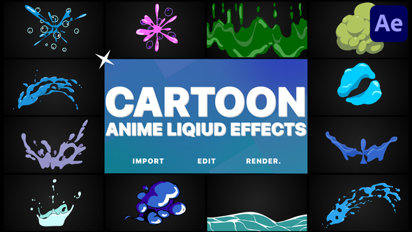 Cartoon Anime Liquid Effects | After Effects alt