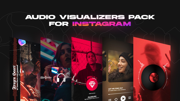 Origin — Instagram Stories music visualizer template pack for After Effects