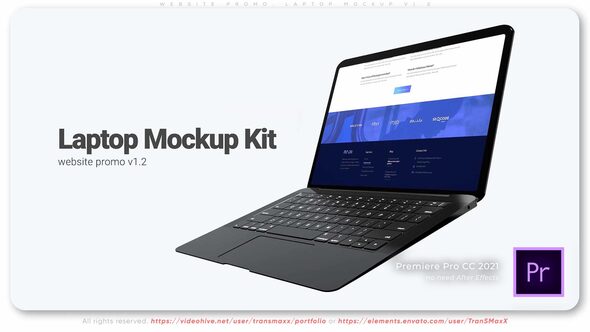 Website Promo. Laptop Mockup v1.2