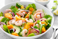 Shrimp, avocado and mango salad with fresh green lettuce. Prawn salad - PhotoDune Item for Sale