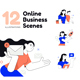 12 Online Business & Marketing Illustrations - GraphicRiver Item for Sale