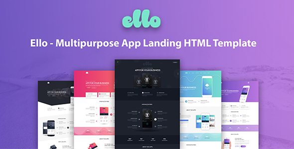 ELLO - Multipurpose App Landing HTML Template