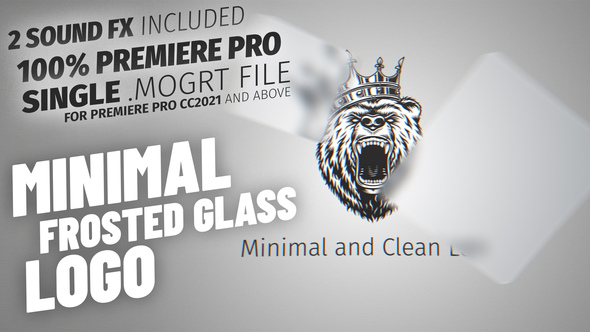 Minimal and Clean Glass Logo Mogrt