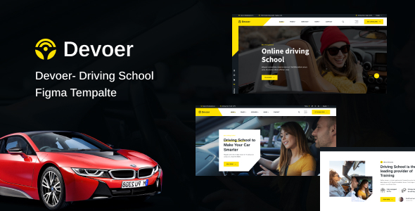 Devore – Driving School Figma Template – 0 Sold!