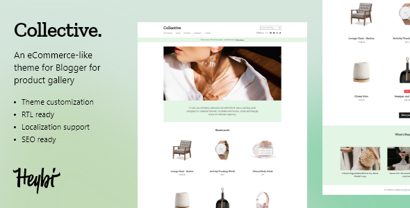 Collective: eCommerce-like theme for product showcasing