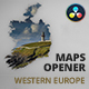 Maps Opener - Western Europe - VideoHive Item for Sale