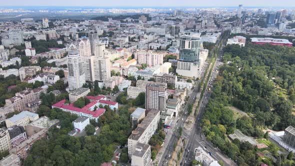 Kyiv, Ukraine Aerial View of the City. Kiev