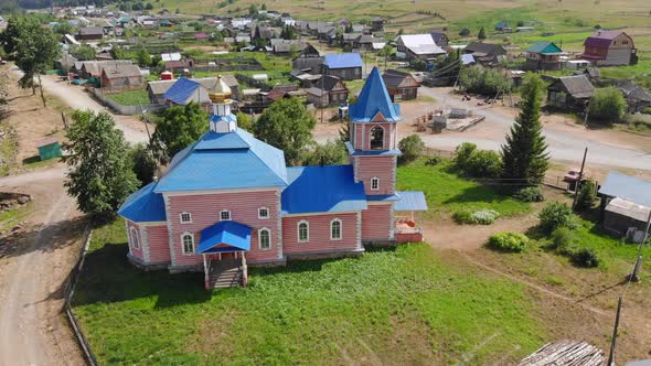 Vvedenskaya Christian Church in the Russian Village of Tyulyuk