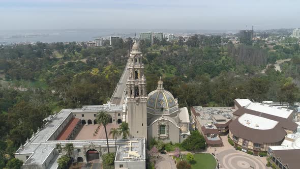 Aerial of California Tower and Museum of Man