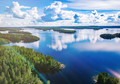 Aerial view of blue lakes and green woods in summer Finland. - PhotoDune Item for Sale
