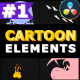Cartoon Animated Elements | DaVinci Resolve - VideoHive Item for Sale