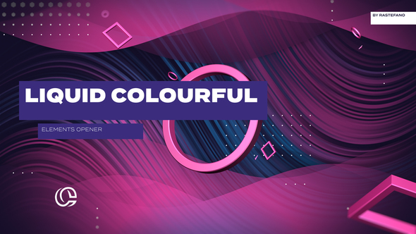 Liquid and Colourful Elements Typography
