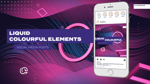 Liquid and Colourful Elements Posts