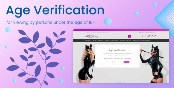 Age Verification Popup (18+ Verify) Age Gate