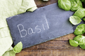 Basil Leaves and Chalkboard Sign - PhotoDune Item for Sale