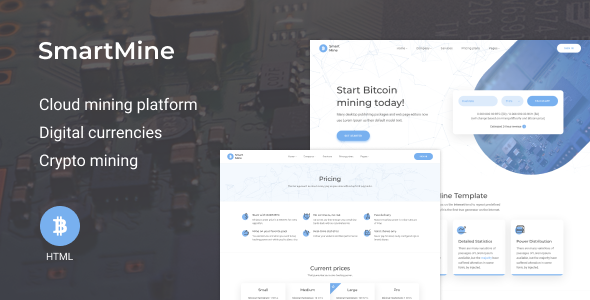 SmartMine – Crypto Mining HTML Template