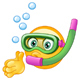 Snorkeling Emoticon - GraphicRiver Item for Sale