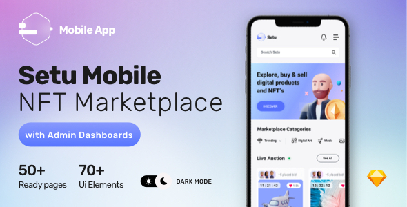 Setu Mobile – Sketch NFT Marketplace – 0 Sold!