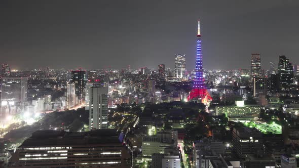 Night Time Lapse Tokyo Japan