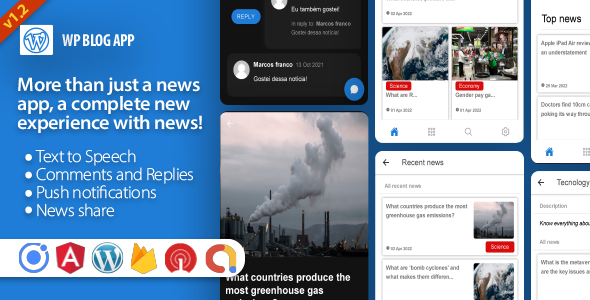 News Mobile App for WordPress | Android | Ionic 6