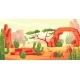 Desert Landscape with Cactus Valley - GraphicRiver Item for Sale