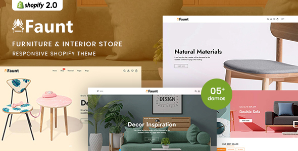 Faunt - Tema de Shopify 2.0 responsivo para muebles e interiores