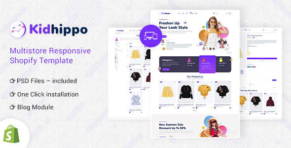 kidhippo -  Kids Toy & Cloth Multipurpose Shopify Theme