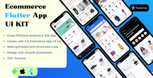 EcomKit - Ecommerce App 4 in 1 Flutter UI Kit