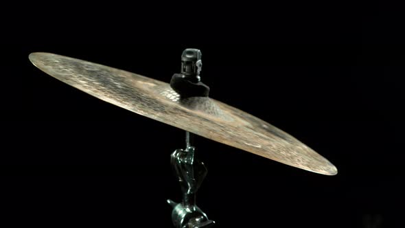 Super Slow Motion Shot of Cymbal Hit at 1000 Fps
