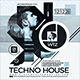 Techno House Music Event Flyer Template - GraphicRiver Item for Sale