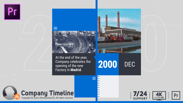 company timeline after effects download